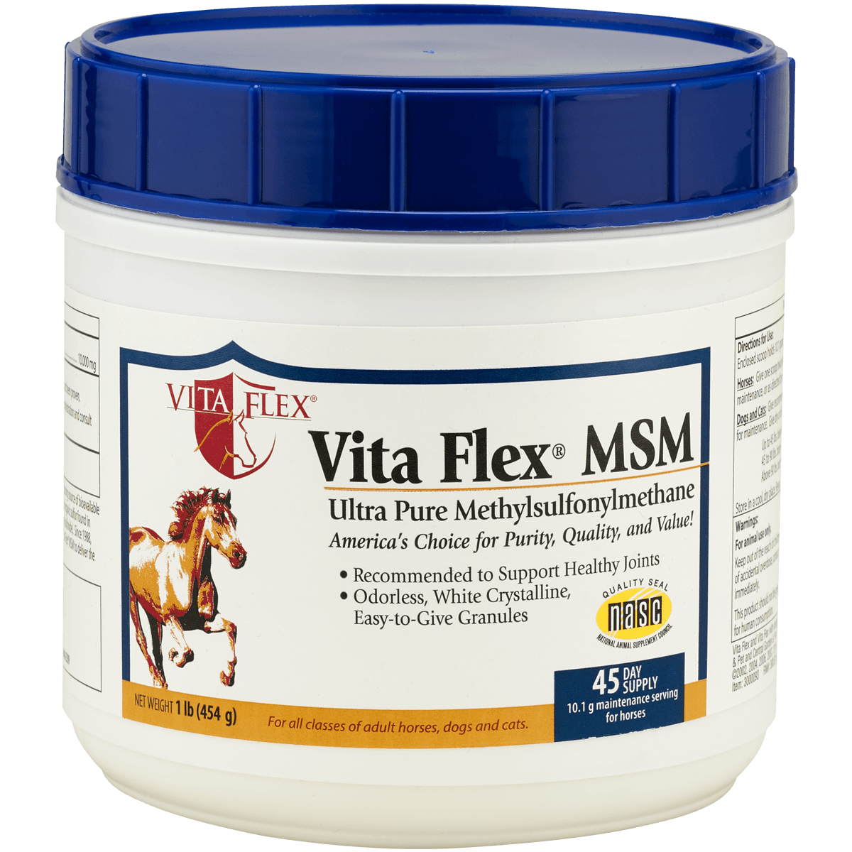 MSM Ultra Pure Supplement - Methylsulfonylmethane for Healthy Joints in Horses | Vita Flex MSM Ultra Pure Supplement - Methylsulfonylmethane for Healthy Joints in Horses | Vita Flex